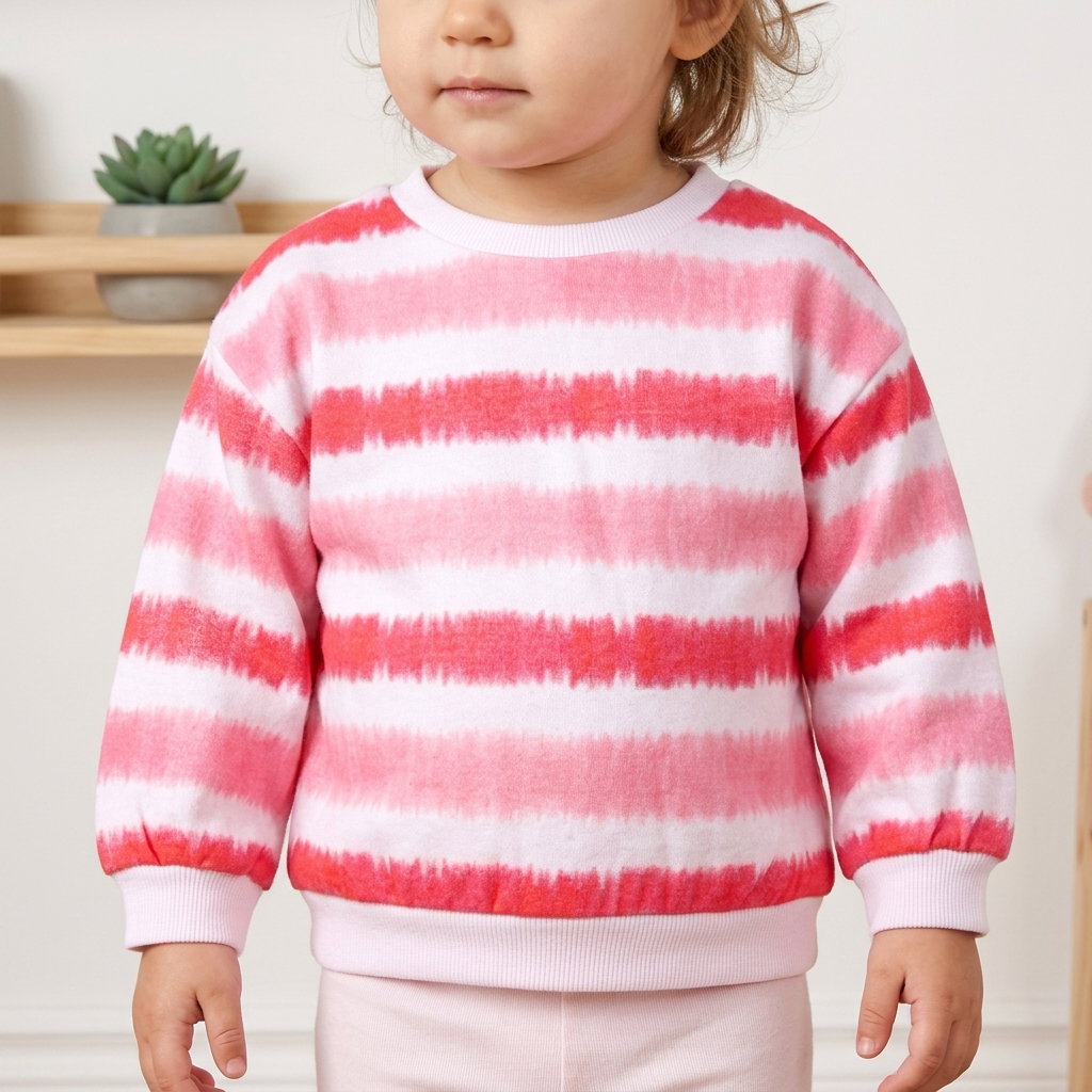 Baby Girl Sweatshirt | Pink White 