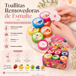 Quita esmalte en toallitas 