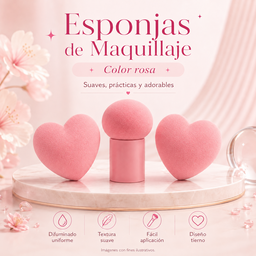 Set de esponjas con blender para maquillaje 