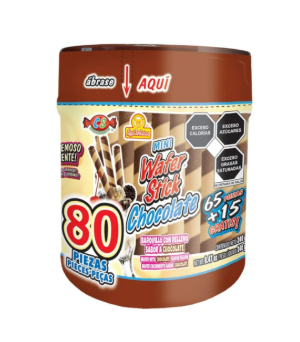 WAFER STICK CHOCOLATE DELICIAS VIT C/80 PZS