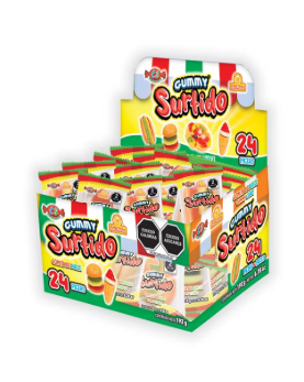 GUMMY SURTIDO DELICIAS DISP C/24 PZS