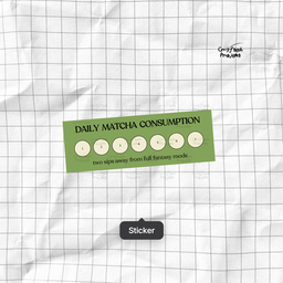 Matcha Consumption Tracker Sticker