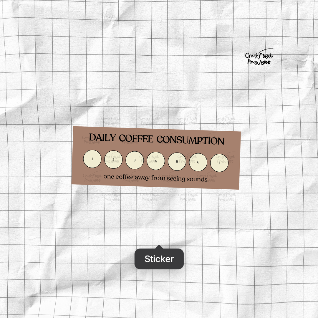 Coffee Consumption Tracker Sticker