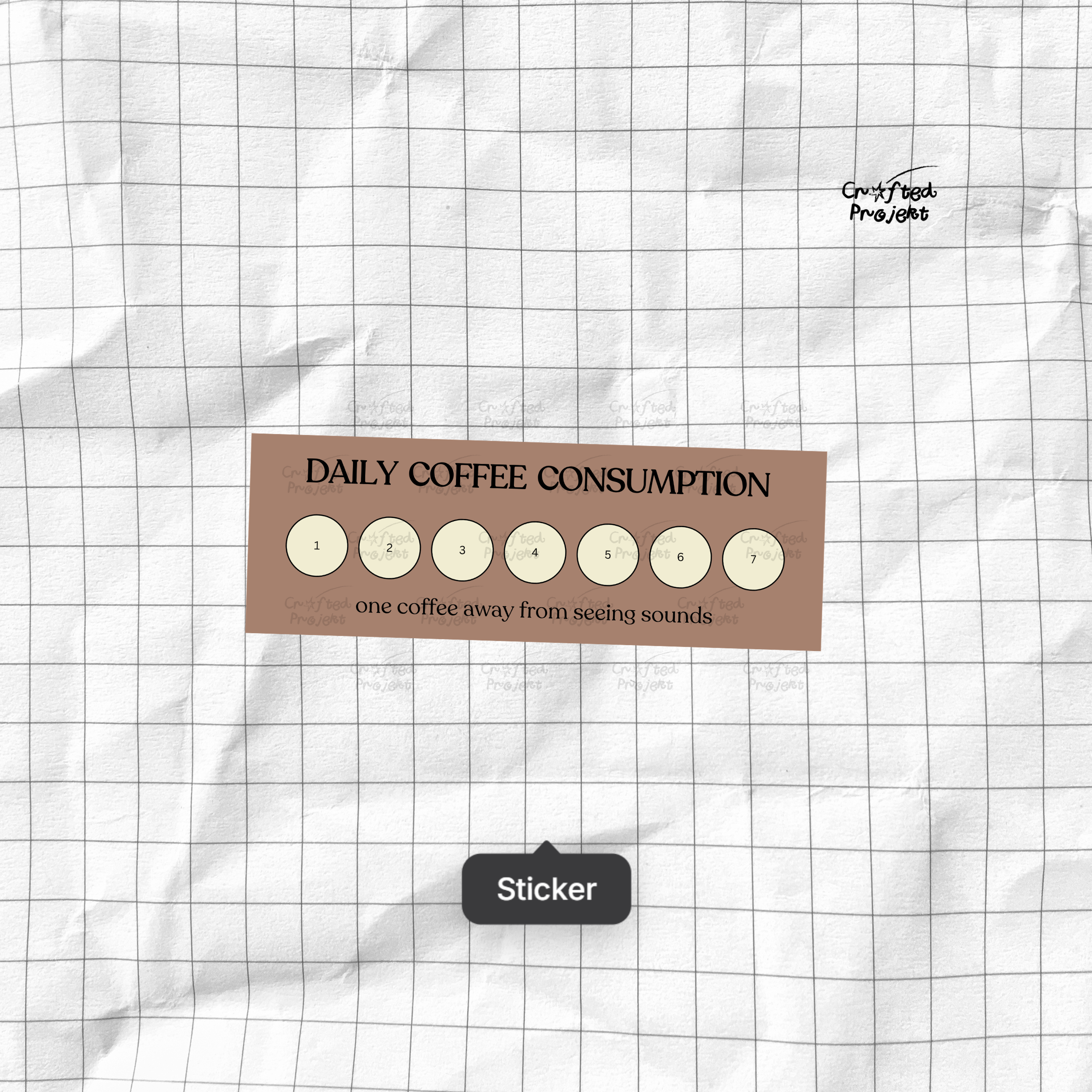 Coffee Consumption Tracker Sticker