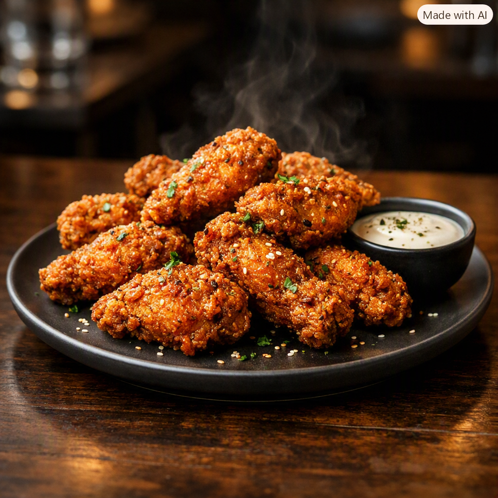Crispy Chicken Wings - Crispy golden chicken wings_0