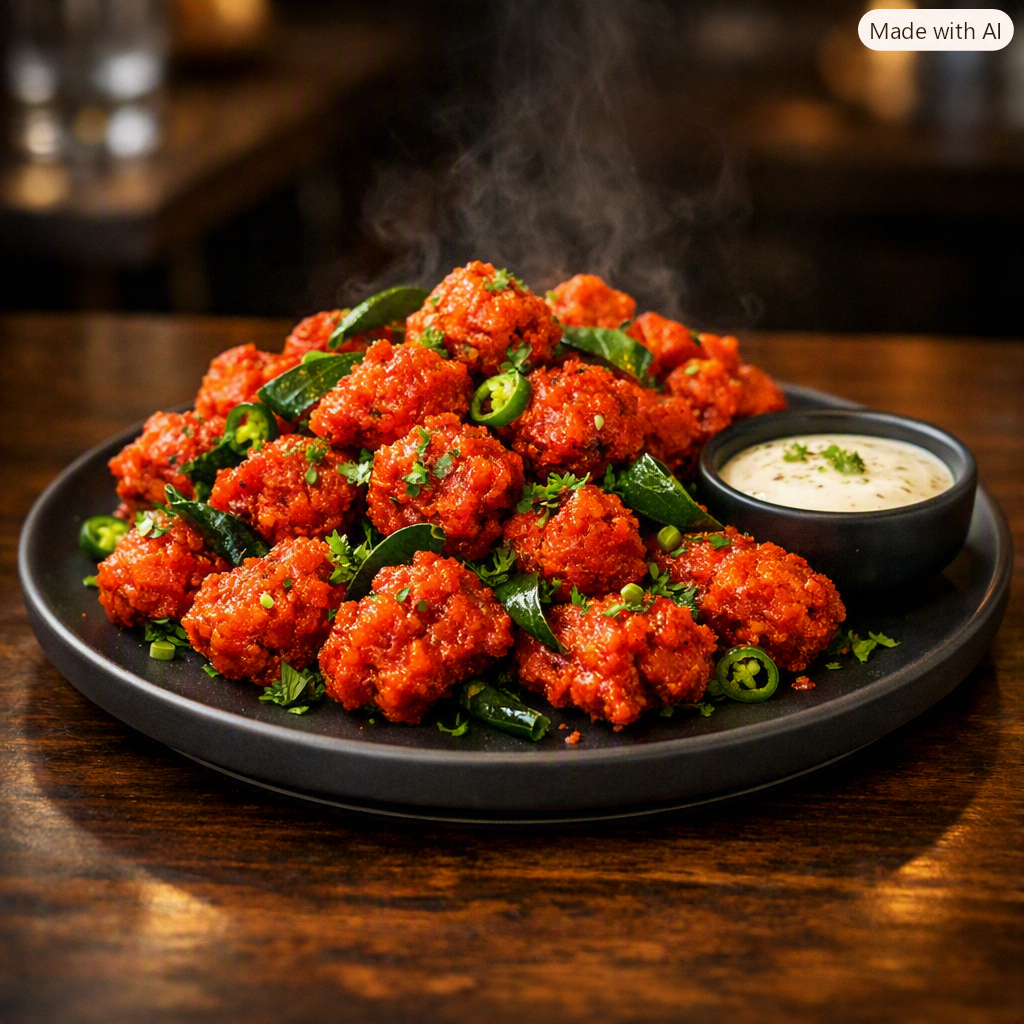 Chicken 65 - Crispy, spicy South Indian-style chicken bites.