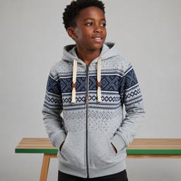 Criminal Damage Boys Hoodie-Grey