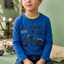 Boys Minoti Top Blue Your Rules 