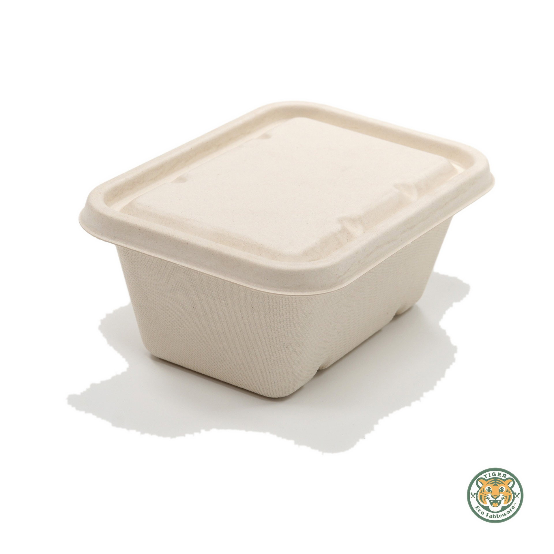 Bagasse Rectangular Box / 1000ml / Brown (RM0.3582/pc)_3