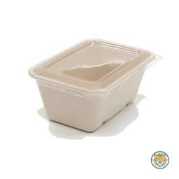 PET Lid for Bagasse Rectangular Box 450–1000ml (RM0.2586/pc)