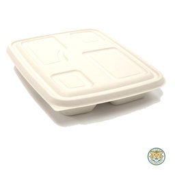 Bagasse 4 Compartment Deep Tray / Brown (RM0.5828/pc)