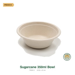Bagasse Bowl / 350ml / Brown (RM0.1410/pc)