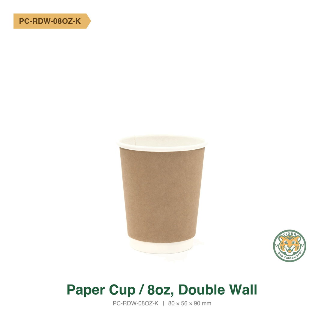 Paper Cup / 8oz / Double Wall / Brown (RM0.1845/pc)