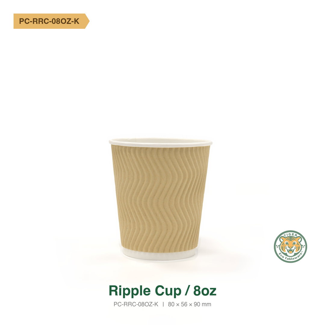 Paper Ripple Cup / 8oz / Brown (RM0.1854/pc)