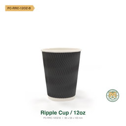 Paper Ripple Cup / 12oz / Black (RM0.2261/pc)