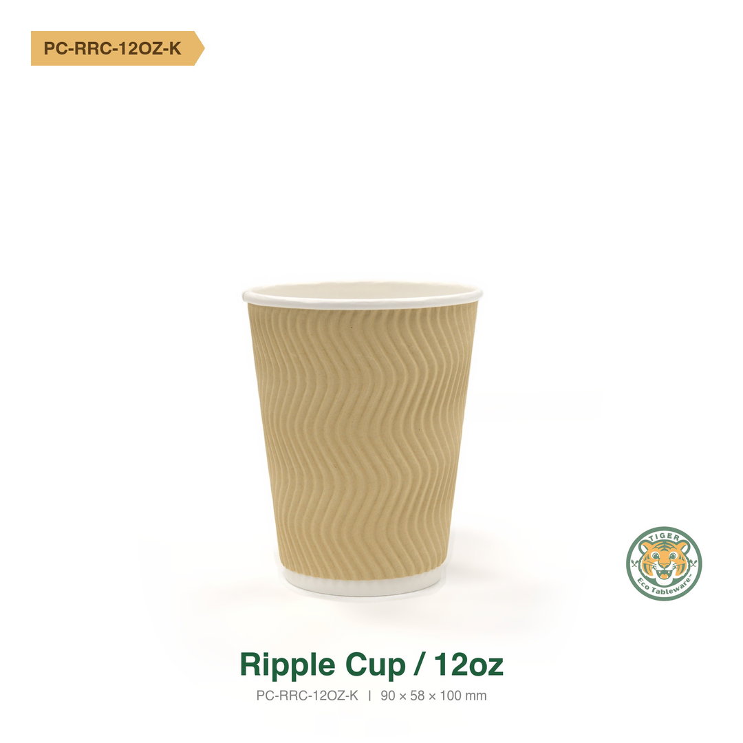 Paper Ripple Cup / 12oz / Brown (RM0.2261/pc)