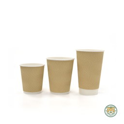 Paper Ripple Cup / 12oz / Brown (RM0.2261/pc)