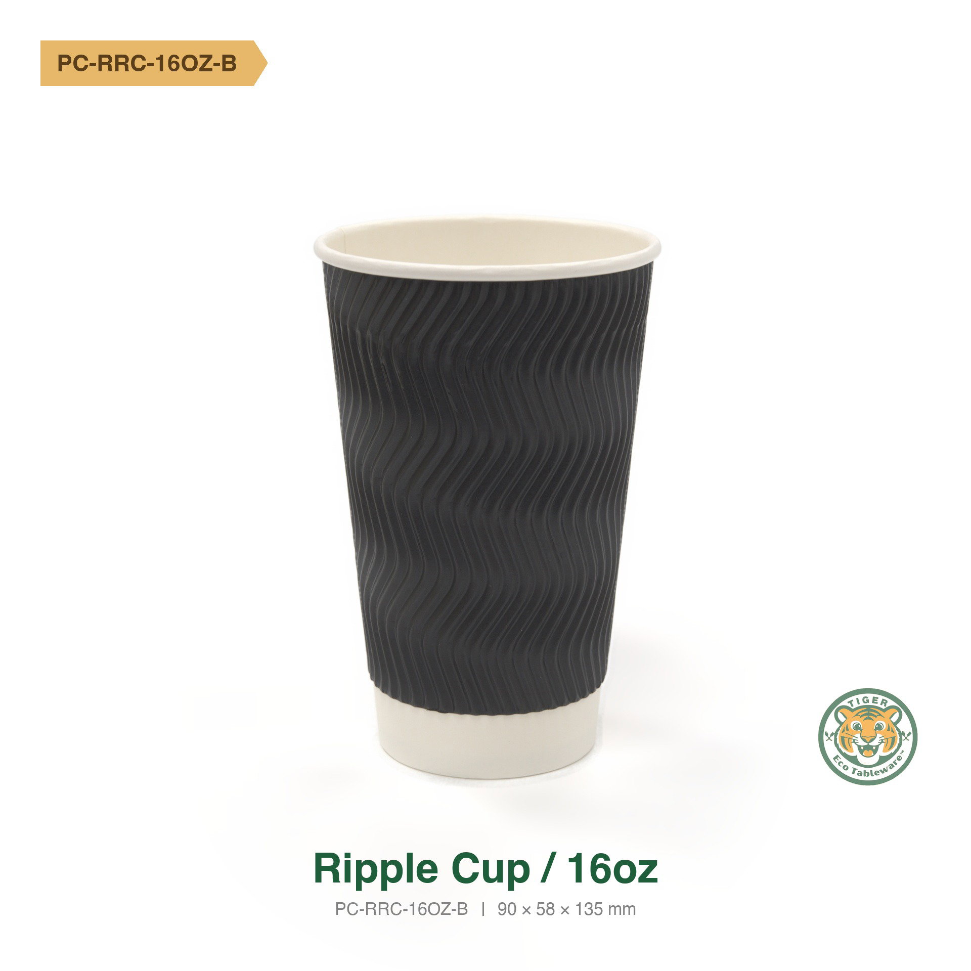 Paper Ripple Cup / 16oz / Black (RM0.2537/pc)_0