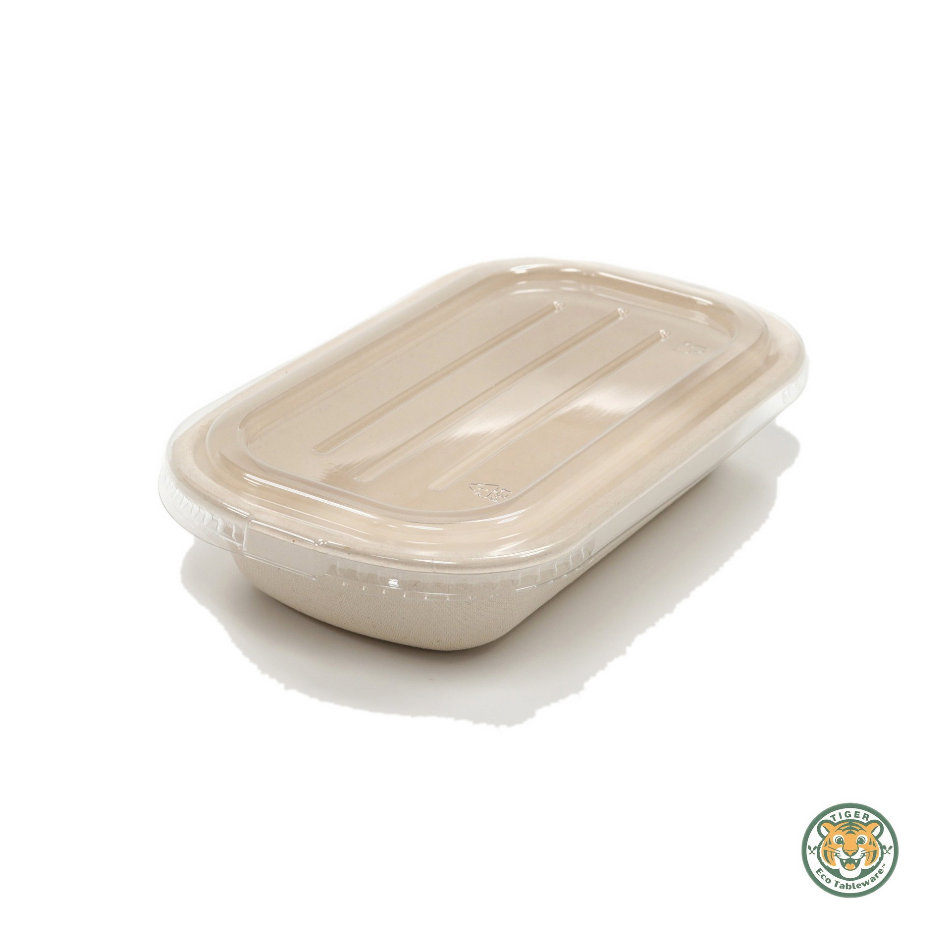 Bagasse Rectangular Container / 750ml / Brown (RM0.3356/pc)_2