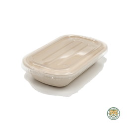 PET Lid for Bagasse Rectangular Container 750/1000ml (RM0.3366/pc)