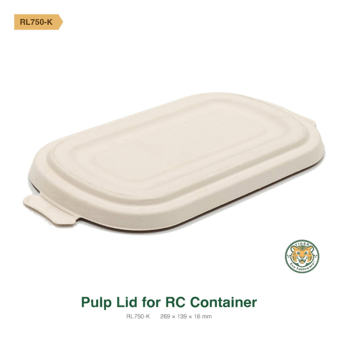 Bagasse Pulp Lid for RC Container / Brown (RM0.3240/pc)