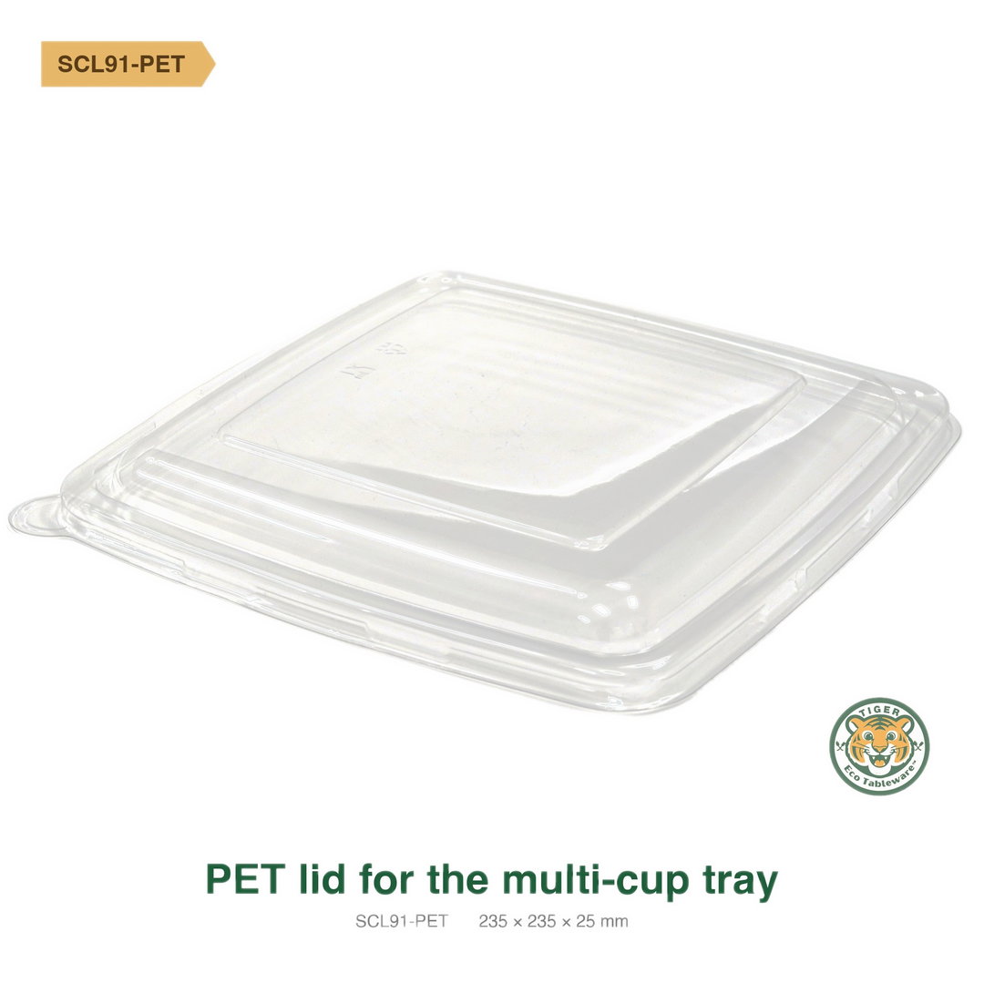 PET Lid for Bagasse 9" Trays (RM0.5426/pc)