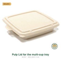 Bagasse Pulp Lid for 9" Trays / Brown (RM0.3880/pc)