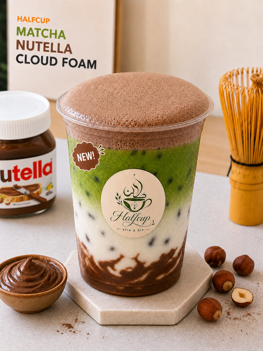 MATCHA NUTELLA CLOUD FOAM