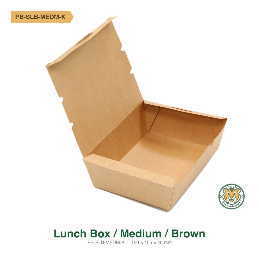 Paper Lunch Box / Medium / Brown (RM0.2100/pc)