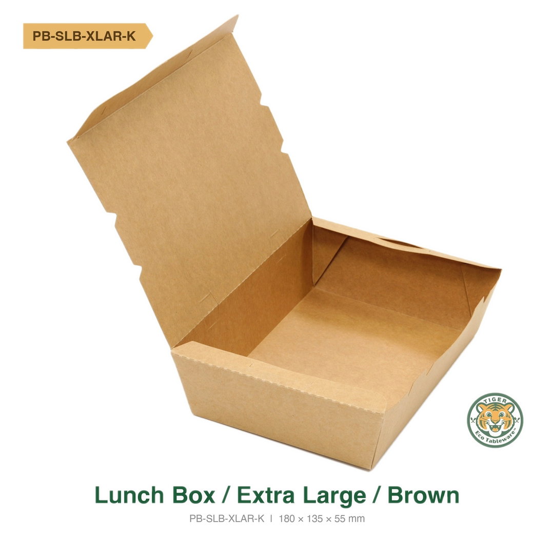 Paper Lunch Box / Extra Large / Brown (RM0.3000/pc)