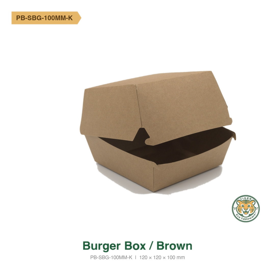 Paper Burger Box / 100mm / Brown (RM0.2250/pc)