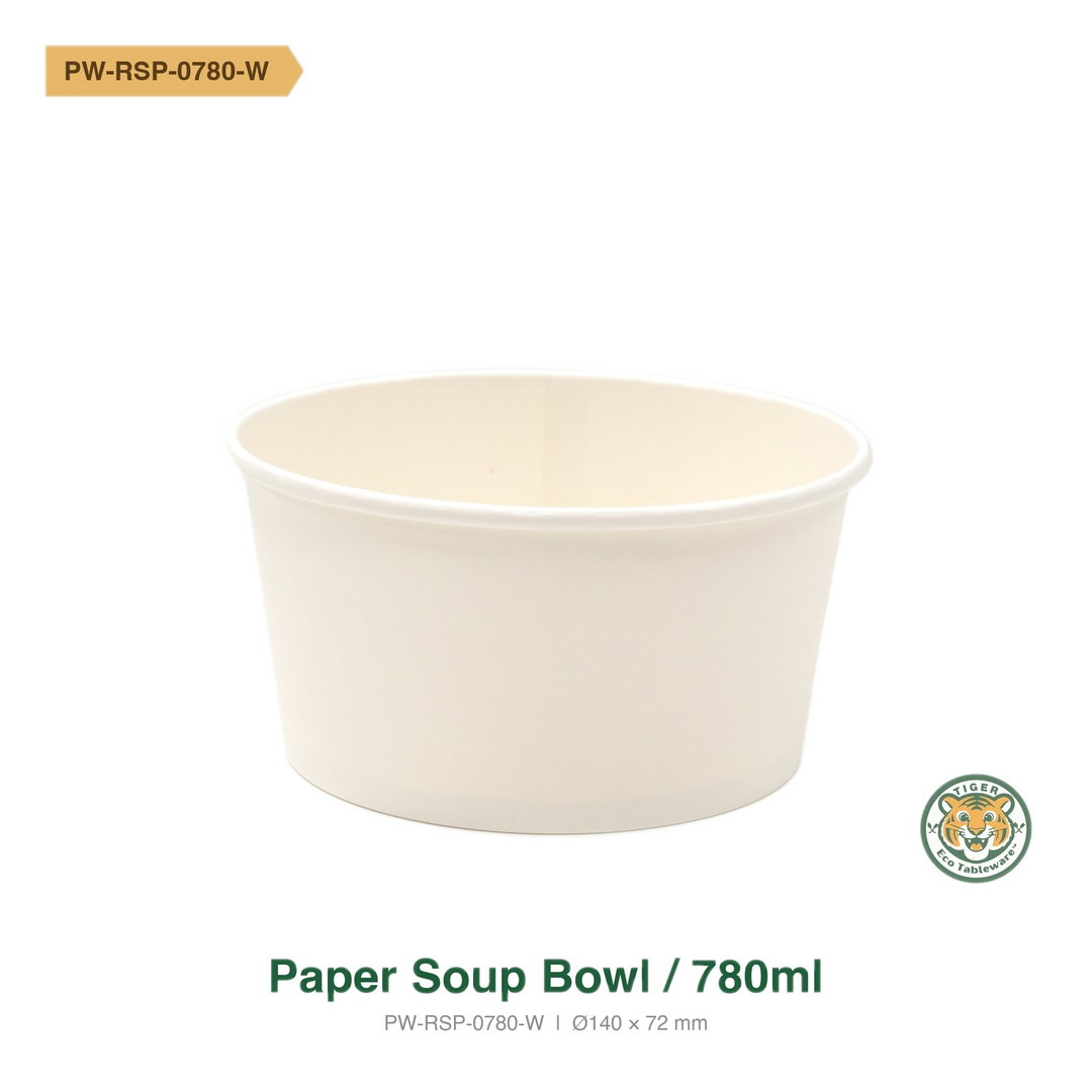 Paper Soup Bowl / 780ml / White (RM0.2186/pc)