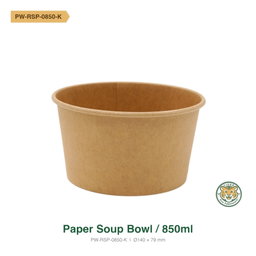 Paper Soup Bowl / 850ml / Brown (RM0.2252/pc)