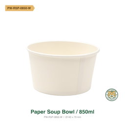 Paper Soup Bowl / 850ml / White (RM0.2252/pc)