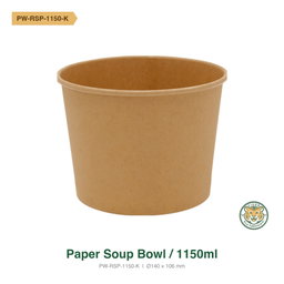 Paper Soup Bowl / 1150ml / Brown (RM0.2828/pc)