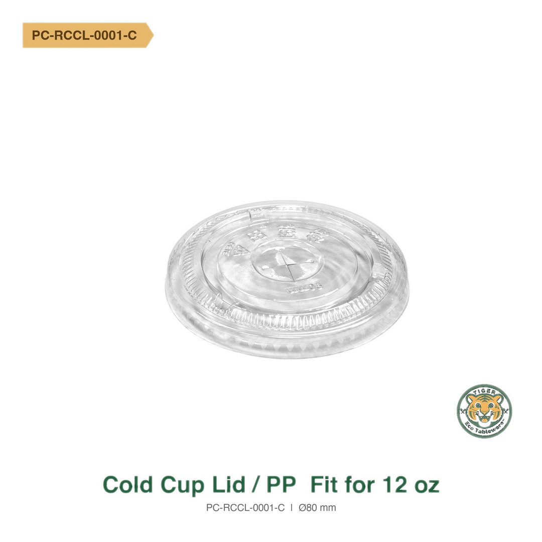 PP Cold Cup Lid 80mm for Paper Cold Cup 12oz (RM0.0673/pc)