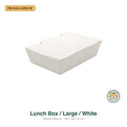Paper Lunch Box / Large / White (RM0.2750/pc)