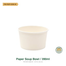 Paper Soup Bowl / 390ml / White (RM0.1530/pc)