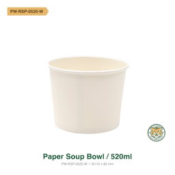 Paper Soup Bowl / 520ml / White (RM0.1618/pc)