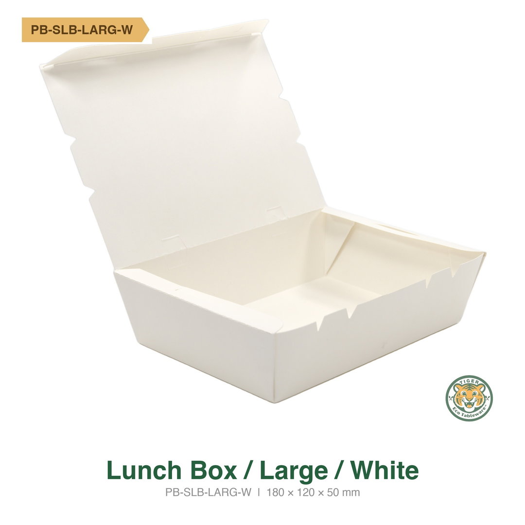 Paper Lunch Box / Large / White (RM0.2750/pc)