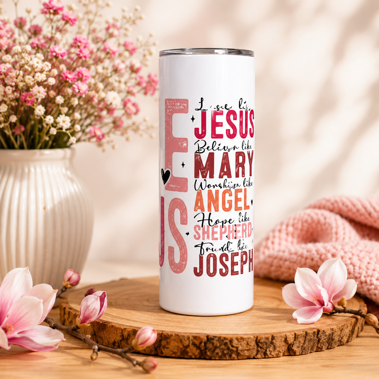SKINNY TUMBLER JESUS LOVE