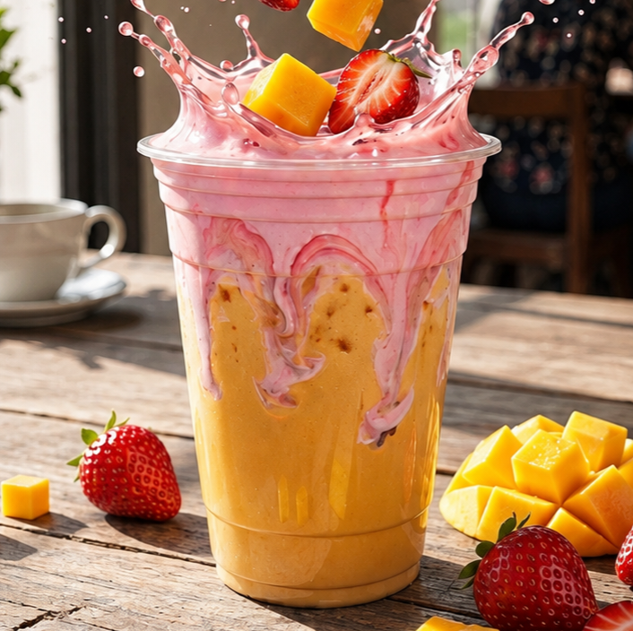 O14 Iced Golden Mango Berry Float