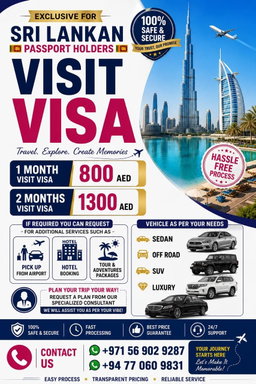 2 Month UAE Visit Visa for Sri Lankan