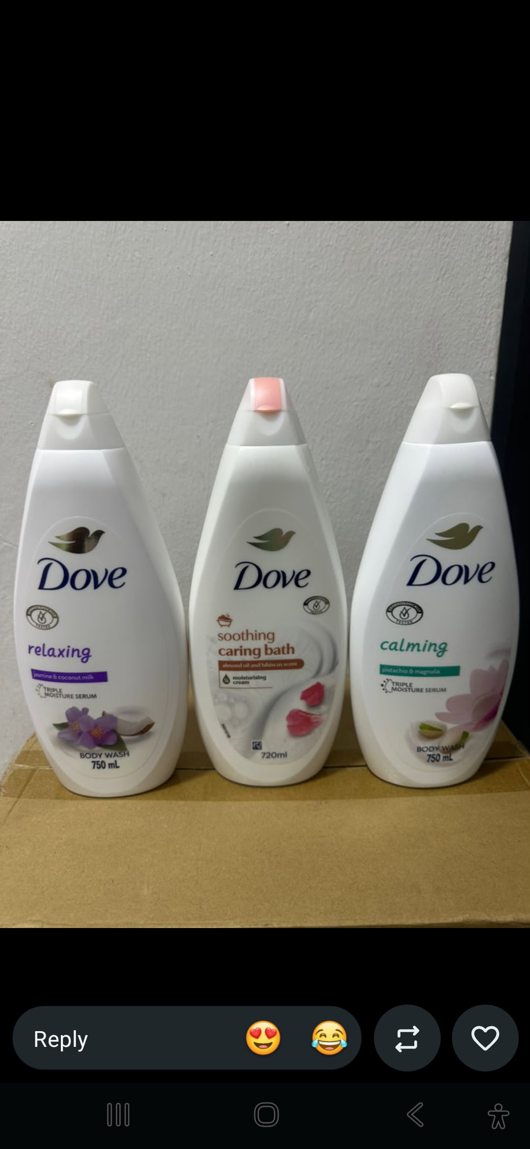 Dove shower gel
