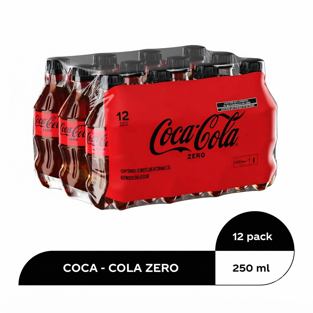 Pack 12 Zero Botella 250 ml COCA COLA