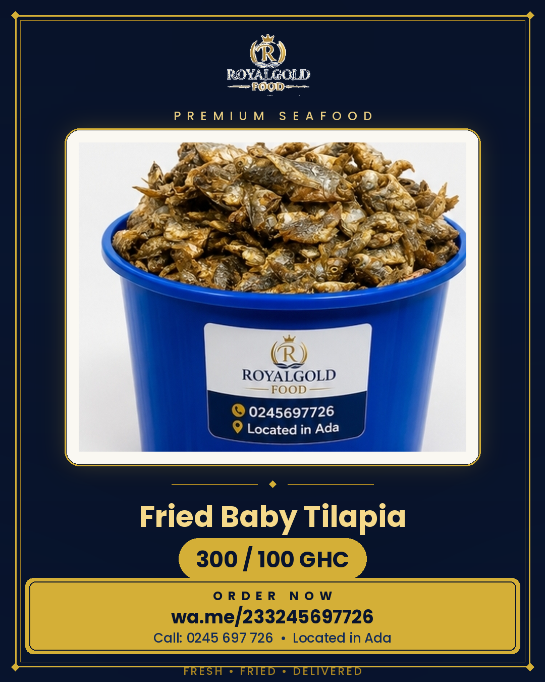 Fried baby tilapia