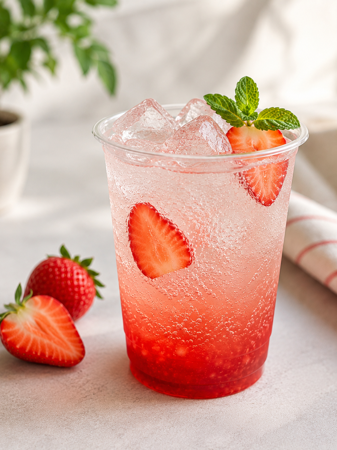 Iced sparkling strawberry 
