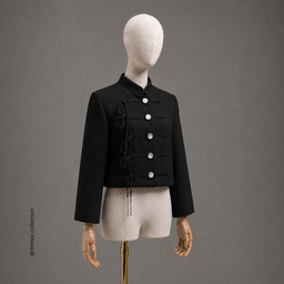 Chaqueta Shān, Negro/Negro 