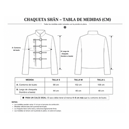 Chaqueta Shān, Borgoña/Dorado
