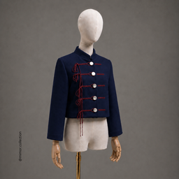 Chaqueta Shān, Azul Noche/Rojo Vino